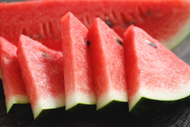 istock Red watermelon fruit texture background picture rich in healthy nutrients 2105594864