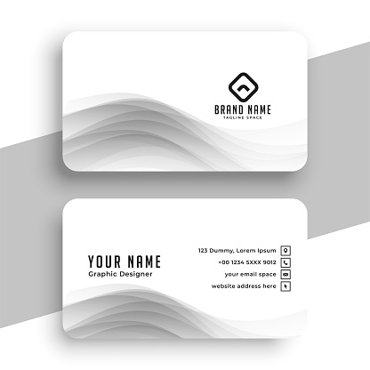 minimal style elegant corporate identity card background for business work vector