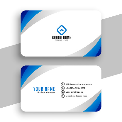 modern professional business card layout a perfect corporate identity vector