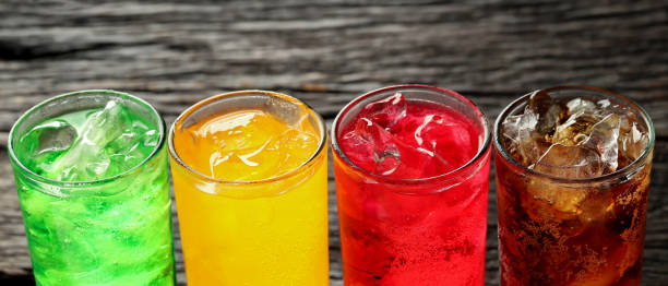 istock Soft drinks and fruit juice mixed with soda high in sugar have a negative effect on physical health 2105612620