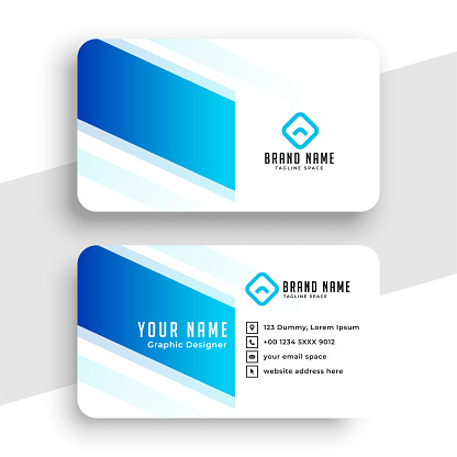 double sided professional business card background a ready to print design vector