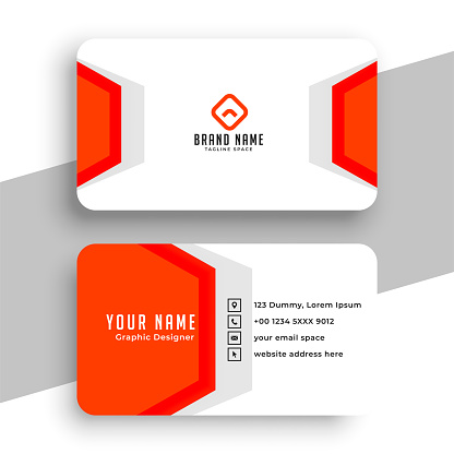 double sided abstract corporate business card layout for company information vector