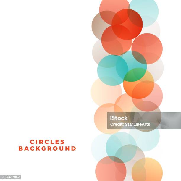 Round Colorful Transparent Trendy Colorful Transparent Circles Modern Background Design Stock ...