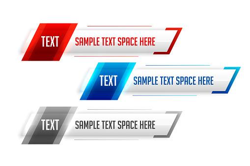 modern lower third text space banner for business presentation vector
