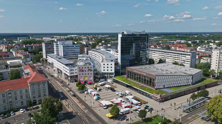 Aerial view of Stadthalle Cottbus , Germany