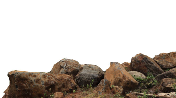 istock collection of large rocks isolated on white background 2105795251