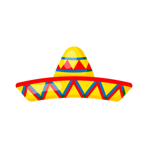 istock Mexican sombrero. Mexican traditional headdress. 2105803272