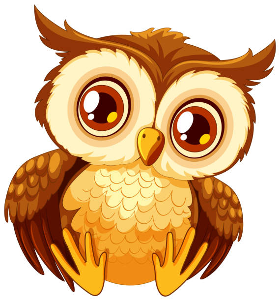 istock Cute, wide-eyed owl with a whimsical charm 2105823677