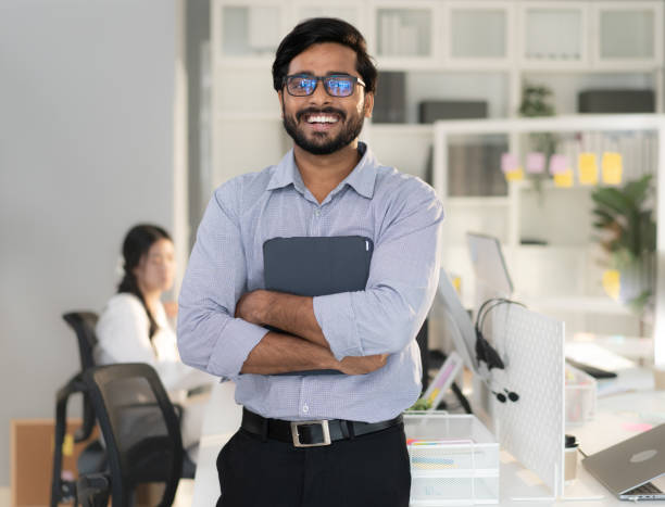 istock Confident smart success entrepreneur, corporate boss work in office. 2105899404