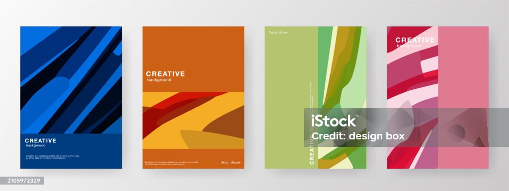 Book Cover Abstract Pattern Abstract Pattern Book Cover Design Set Stock Illustration - Download ...