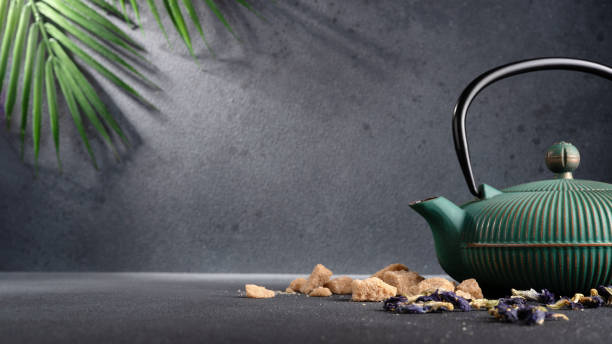 istock Asian tea made in a cast iron teapot 2106073238