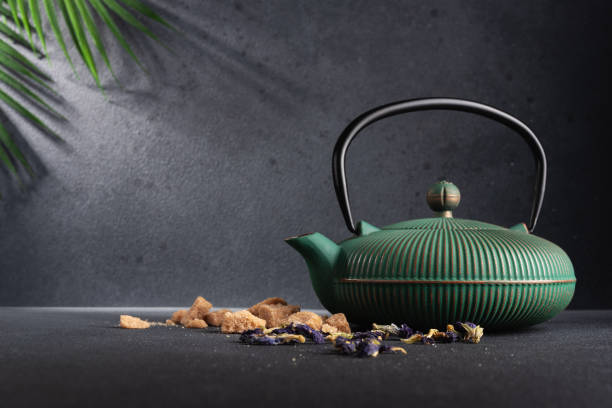 istock Asian tea made in a cast iron teapot 2106073244