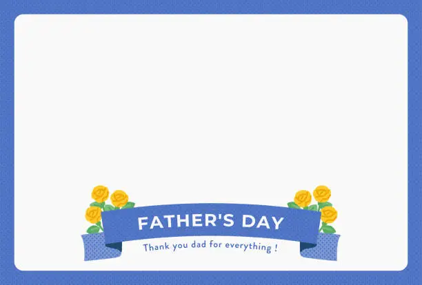 Vector illustration of father's day message card illustration material