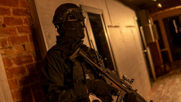 istock Holding an assault rifle is a special forces soldier 2106101341