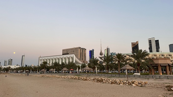 Kuwait City, Kuwait – December 27, 2023: Beach view in Kuwait city.