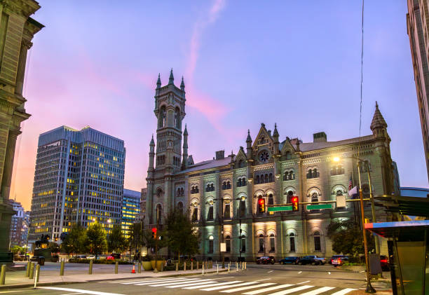 istock Masonic Temple at sunset in Philadelphia, Pennsylvania 2106115912