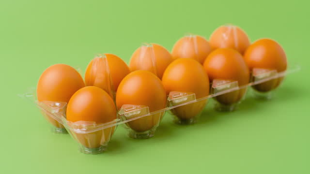 Chicken eggs moving back and forth, stop motion egg video, egg shells, high protein food, animal eggs