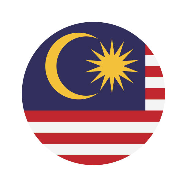 malaysia circle flag. circle icon flag. standard color. button flag icon. digital illustration. computer illustration. vector illustration. - all asian currencies stock-grafiken, -clipart, -cartoons und -symbole