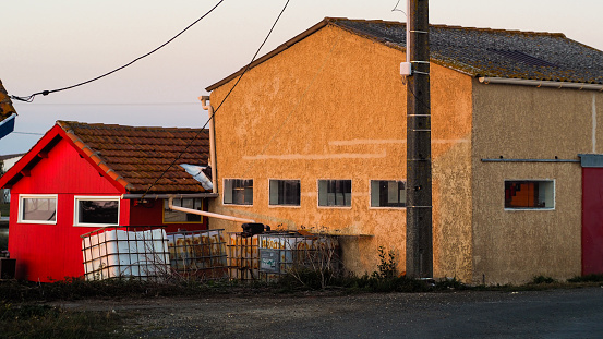 Coucher de soleil sur le village de Bourcefranc-le-Chapus