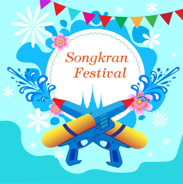 Vector illustration of songkran festival