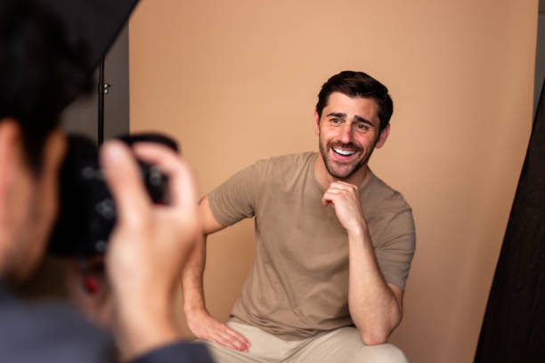 istock Male model posing for professional photo shoot 2106254655