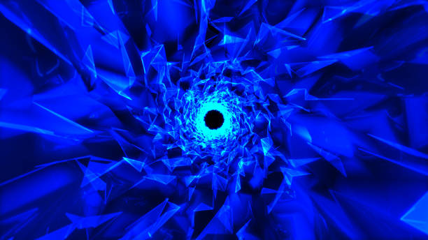 istock Motion graphic of flying into digital technologic tunnel. 3D render. Abstract digital background. Data flow information. Technology tunnel. 2106254824