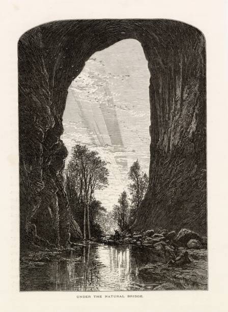 istock VIRGINIA - Under the Natural Bridge - Antique Engraving 1874 2106310038