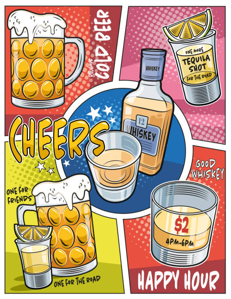 DRINK SET Easy editable
drink set poster vector
illustration... Elements was layered. background of a cheers beer mugs stock illustrations