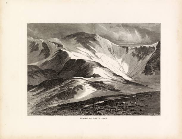 istock THE ROCKY MOUNTAINS - Summit of Gray's Peak - Colorado - 1874 Print 2106332948