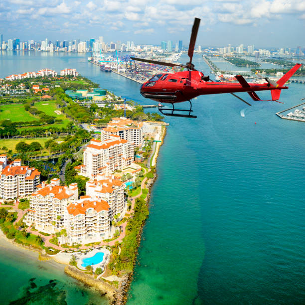 istock Helicopter tour over Miami, Florida 2106335587