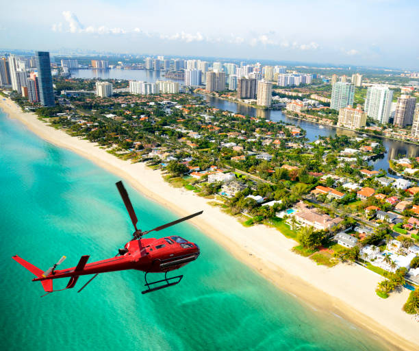 istock Helicopter tour over Miami, Florida 2106336106