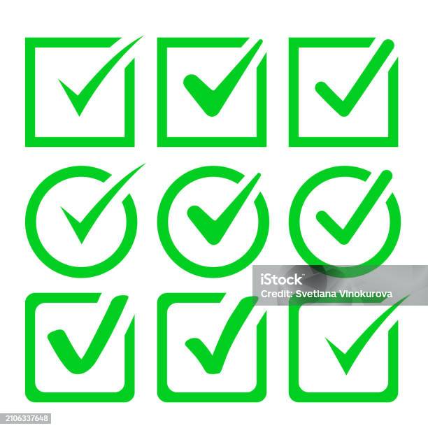 Check Mark Counter Set Of Check Marks Stock Illustration - Download Image Now - Accuracy ...