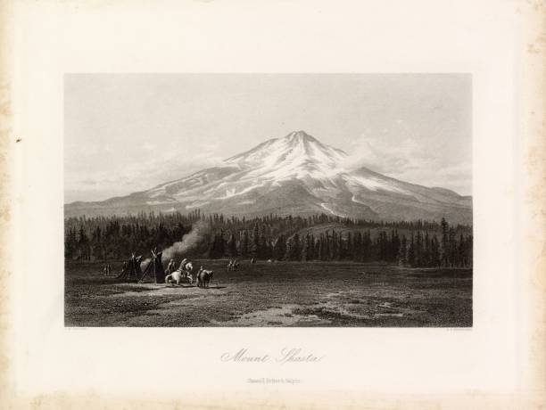 istock MOUNT SHASTA - Siskiyou County, California - Antique Print 1874 2106346620