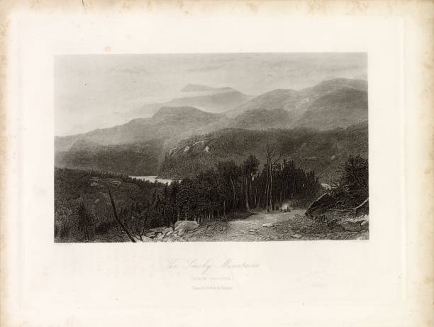istock NORTH CAROLINA - The Great Smoky Mountains - Antique Engraving Print 2106358500
