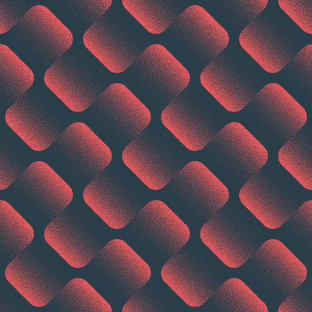 Vector illustration of Hypnotic Modern Seamless Pattern Trend Vector Red Black Abstract Background