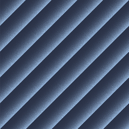 Inclined Parallel Lines Seamless Pattern Trend Vector Blue Abstract Background. Tilted Stripes Simple Half Tone Art Illustration for Textile. Repetitive Graphic Abstraction Wallpaper Dot Work Texture