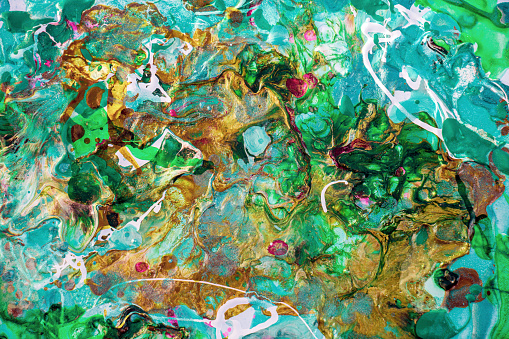 Glossy, watery, multi-colored marbled texture perfect for backgrounds and graphic design