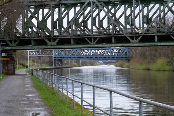 istock industrial channel with many bridges 2106654169
