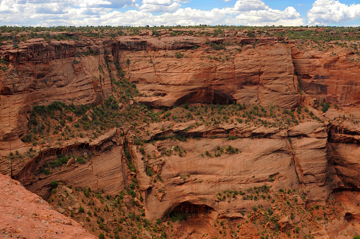 Surrounding Hills cliffs, and Valley near The entrance or beginning of the Canyon De Chelly Navajo Nation