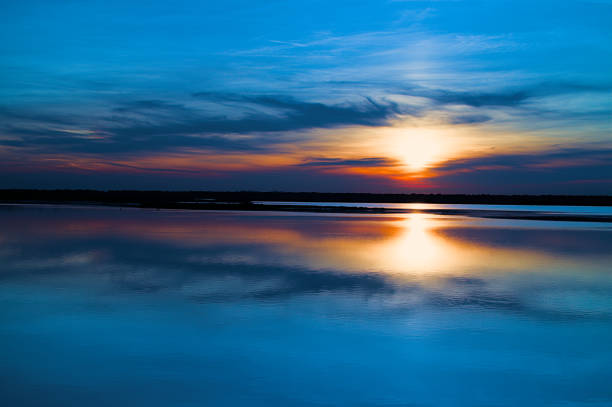 sunset at Pialassa Baiona near Marina Romean (Italy)