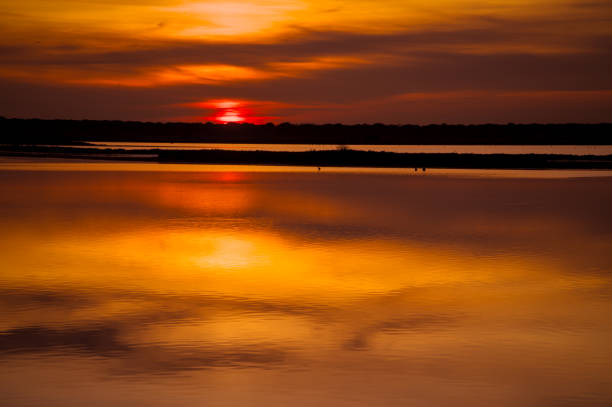 sunset at Pialassa Baiona near Marina Romean (Italy)