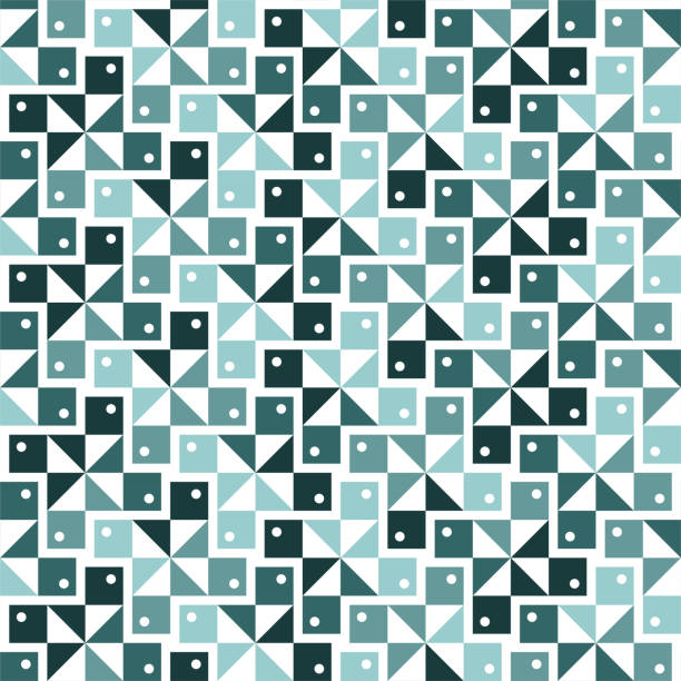 fish geometric pattern seamless. fishes abstract background - pattern backgrounds blue black点のイラスト素材／クリップアート素材／マンガ素材／アイコン素材