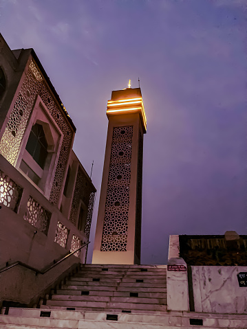 A beautiful model mosque view in evening time and beautiful colour