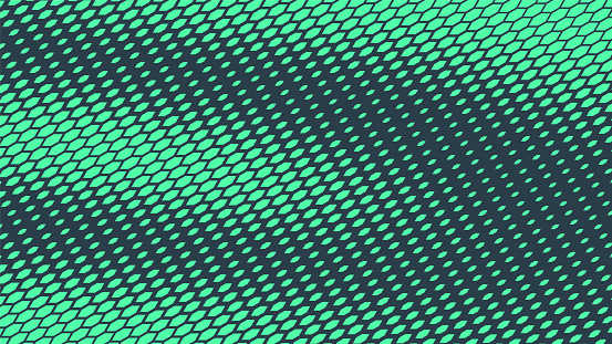 Modern Scaly Halftone Pattern Smooth Texture Turquoise Vector Abstract Background. Ultramodern Minimalistic Art Half Tone Graphic Mint Green Wide Wallpaper. Futuristic Technology Art Illustration