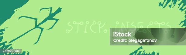 Abstract Stick Insect Abstract Bug Sticks Hand Drawn Illustration Stick Insect Emblem Vector ...