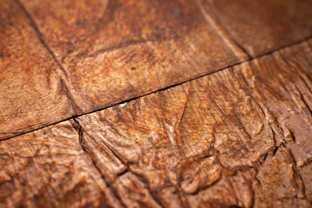 istock Extreme closeup of crumpled brass foil texture 2106907462