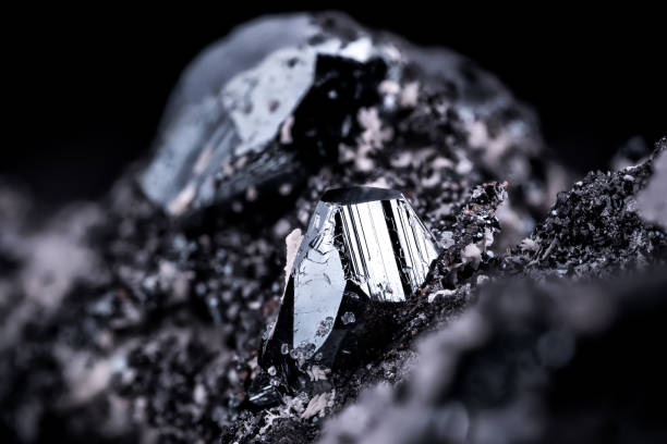 istock big hematite crystal on manganese macro photography 2106917769