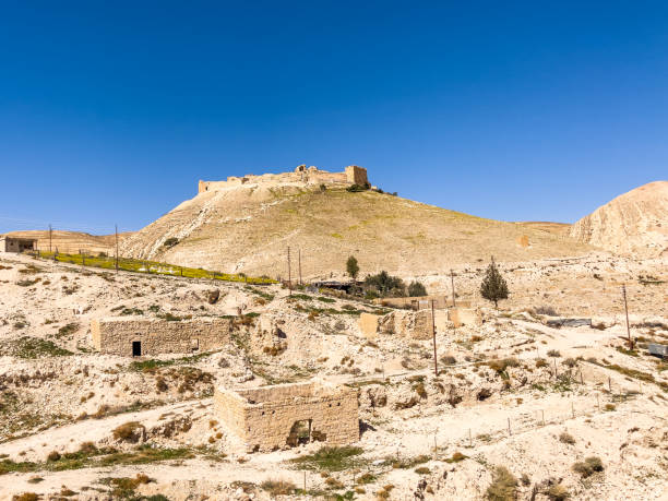 istock large medieval castle. Kerak Castle historic fortress. Crusader Historical castle 2106941652