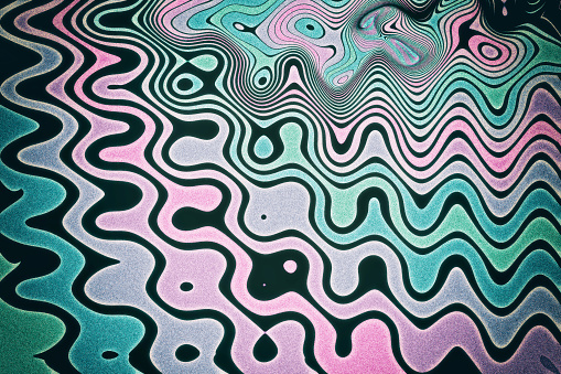 Wavy Lines Pattern. Abstract Textured Background. Illustration.