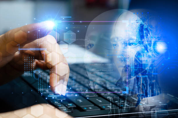 istock Ai tech, businessman show virtual graphic Global Internet connect Chatbot Chat with AI, Artificial Intelligence. using command prompt for generates something, Futuristic technology transformation. 2107000775